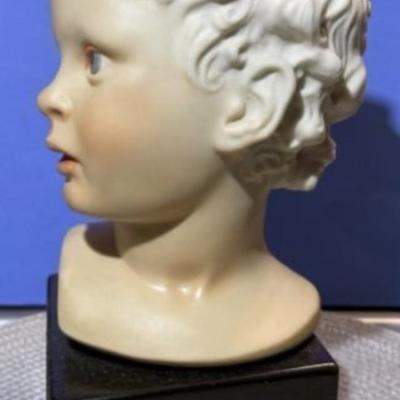 Vintage CYBIS Boy Bust 9.5" Tall Porcelain Figurine in VG Preowned Condition.