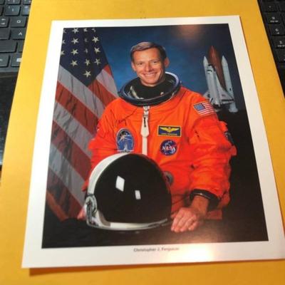 Vintage Christopher J. Ferguson Hand Signed 8x10 NASA Photograph in VG Condition.