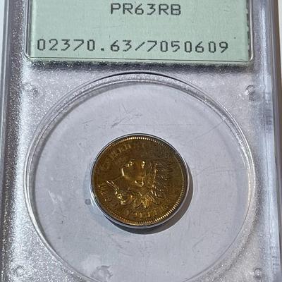 PCGS Old Holder 1894 Proof-64 Red/Brown Better Date Indian Cent as Pictured. (Proof Mintage; 2632)