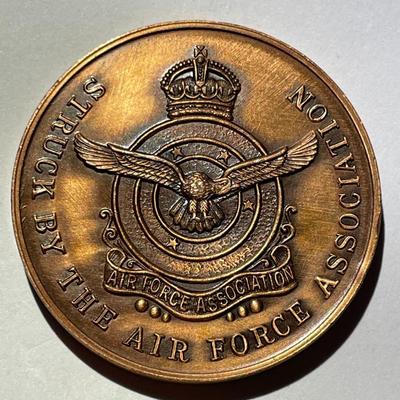 Vintage Copper Color Medal - 50th Anniversary Australian Flying Corps, Air Force Association, Australia, 1970 in VG Condition.