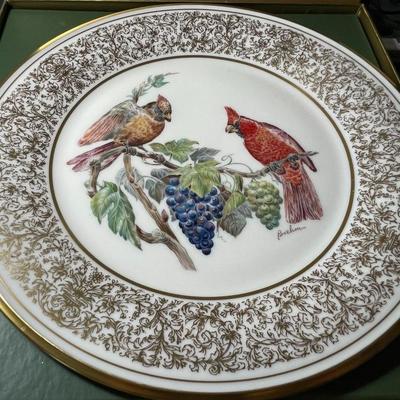 Vintage Lenox Annual Boehm Birds Porcelain Plate 1976 Cardinals Plate 10.5
