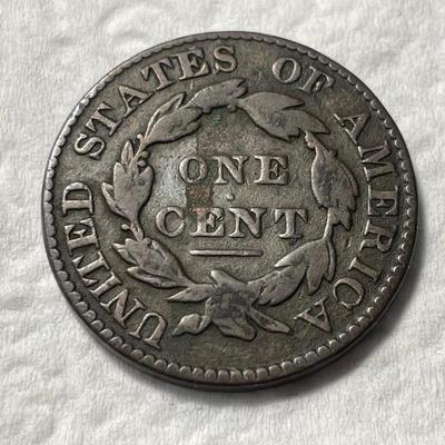 1829 Large Letters VG/FINE Condition Coronet Variety Large Cent as Pictured.