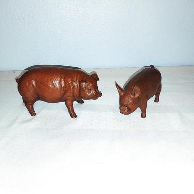 HAND CRAFTED SOLID PIG FIGURINES