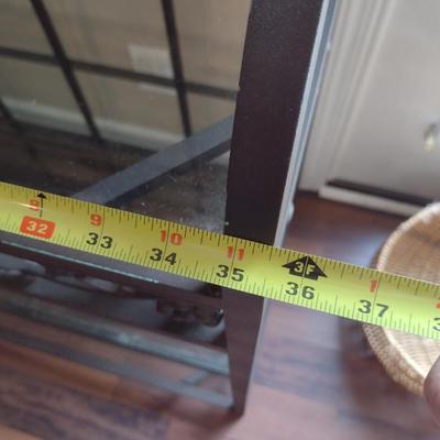 Metal Frame Baker's Rack with Glass Shelves