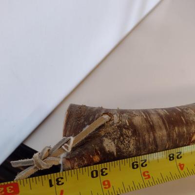 Pair of Hand Made Brooms- Turkey Wing and Natural Wooden Handled Broom