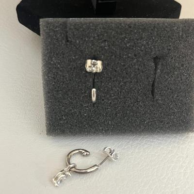 Avon Marquise CZ Necklace & Earring Gift Set Silvertone