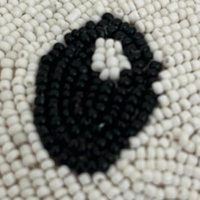 White Black panda Beaded Coin Purse