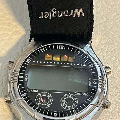 Black Wrangler Quartz Digital Wristwatch & Alarm Digital Wristwatch