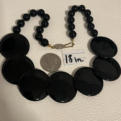 Black Artisan Necklace and earrings