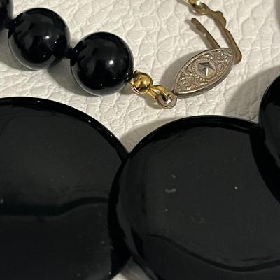 Black Artisan Necklace and earrings