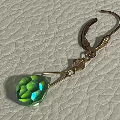 Green block stone Bracelet, Bead Earring, and Ring