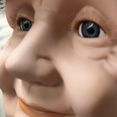 Vintage Elizabeth Collection Porcelain Dolls - Elderly Man/Woman 36" with Stands