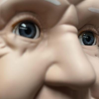 Vintage Elizabeth Collection Porcelain Dolls - Elderly Man/Woman 36" with Stands