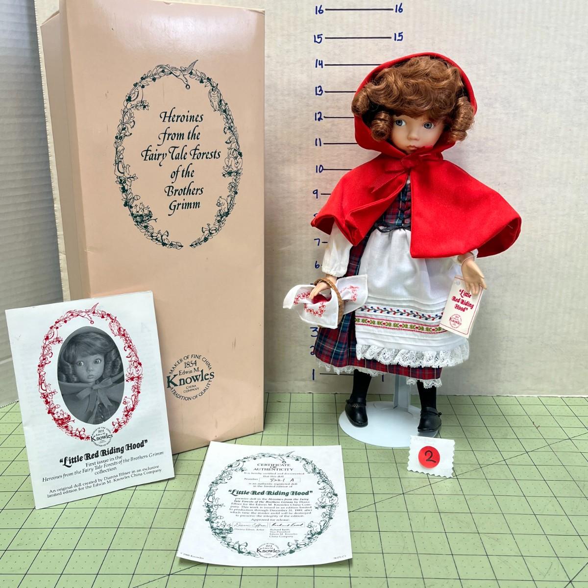 Cheapest Little Red Riding Hood 14” Porcelain Doll By Diana Effner