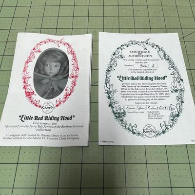 Little Red Riding Hood "Heroines from the Fairytale Forest" Dianna Effner Porcelain Doll