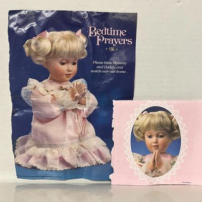The Danbury Mint Judy Belle Bedtime Prayers Porcelain Doll