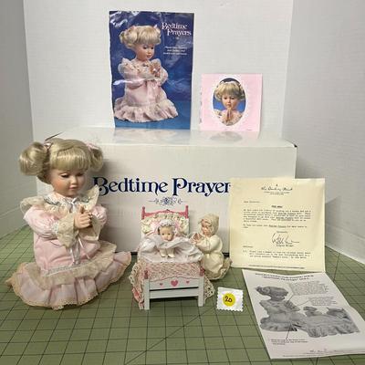 The Danbury Mint Judy Belle Bedtime Prayers Porcelain Doll