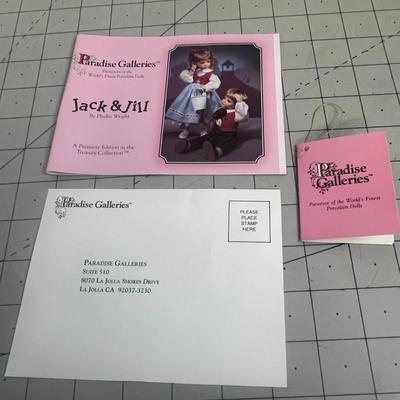 "Jack and Jill" Paradise Galleries Treasury Collection Porcelain Dolls
