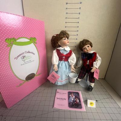 "Jack and Jill" Paradise Galleries Treasury Collection Porcelain Dolls