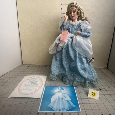 Cinderella At The Ball Porcelain Doll