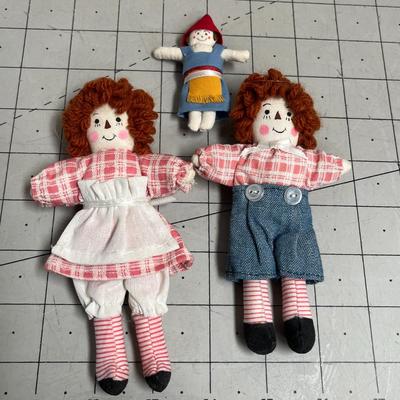 Raggedy Ann & Andy Doll Pair