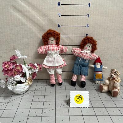 Raggedy Ann & Andy Doll Pair