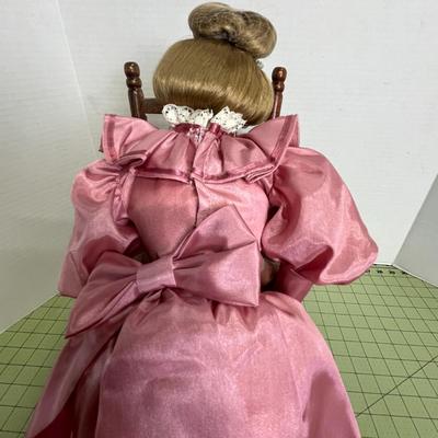 Rare Storytime Porcelain Doll Set By Lia Dileo Mother Daughter & Rocker - Gorham