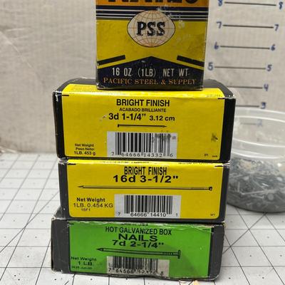 Lot of 10 Box Different Size Nails