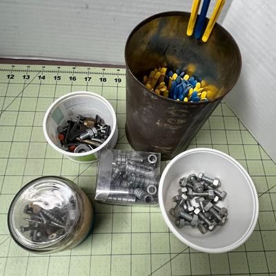 Pack of Bolt Nuts & Screws in Different Sizes