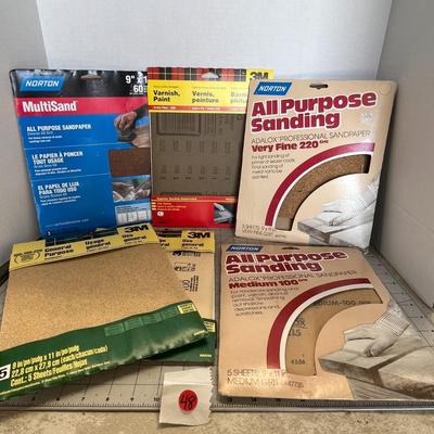 Lot of Various Brand Sandpaper