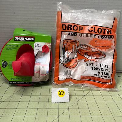 Paint Can Pour Spout With DROP CLOTH