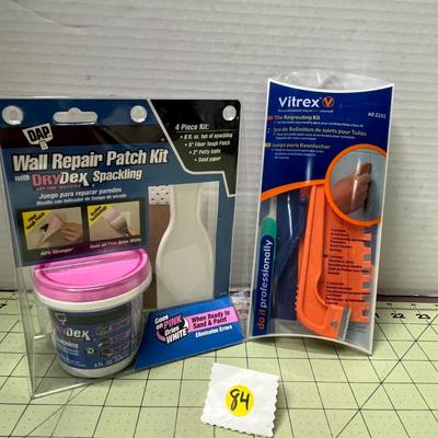 Wall Repair Patch Kit and Vitrex Tile Regrouting Kit