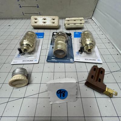 4 Electric Plugs & 3 Sockets