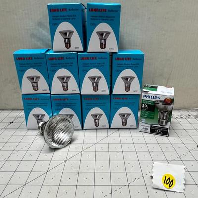Lot of 10 Long Life & Philips Reflector or lamp