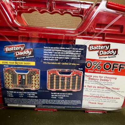 Battery Daddy Battery Organizer Storage Case with Tester Epson Battery