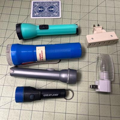 Different Size Torch Light With Outlet Indoor Wall Plug