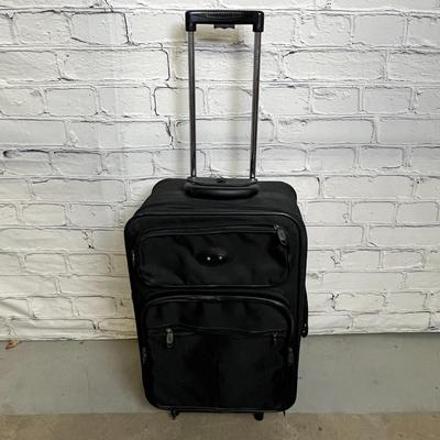 Transworld Black Wheeled Suitcase