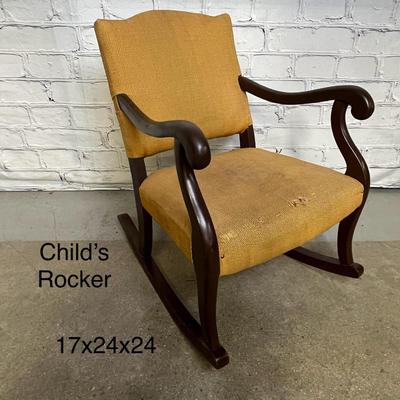 Wood Child's Rocking Chair - Mustard