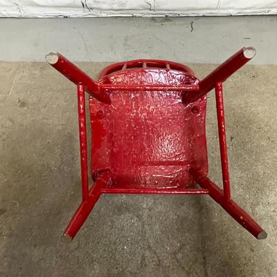 VINTAGE CHILDS CHAIR Wooden With Red Paint
