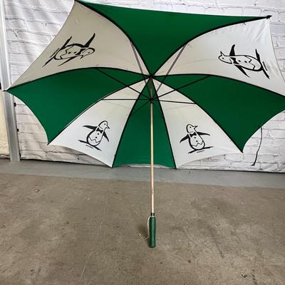 White & Green Golf Umbrella
