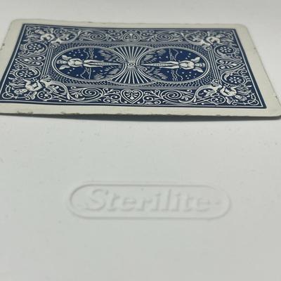 Sterilite White Plastic And small yellow Trash Can Bin