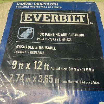 Everbilt Canvas Drop Cloth for Painting and Cleaning