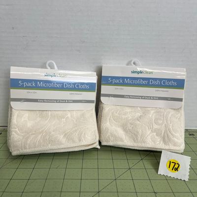 Simply Clean 5-Pack Microfiber Dish Cloths
