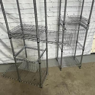 4 Set of Metal Storage Shelves
