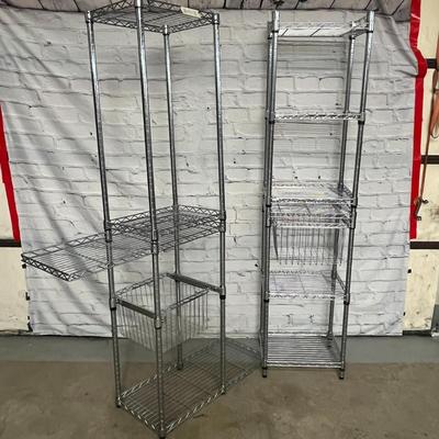 4 Set of Metal Storage Shelves