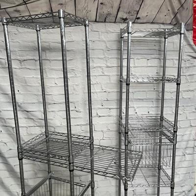 4 Set of Metal Storage Shelves