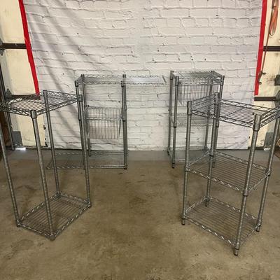 4 Set of Metal Storage Shelves