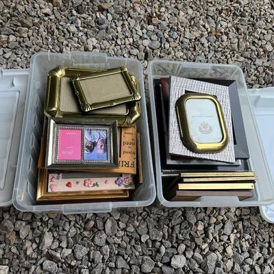 2 Small Totes Full of Picture Frames