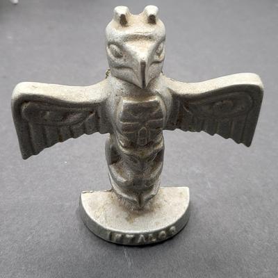 Native Pottery Grey Feather, Aadam and Southwest Carved Decor