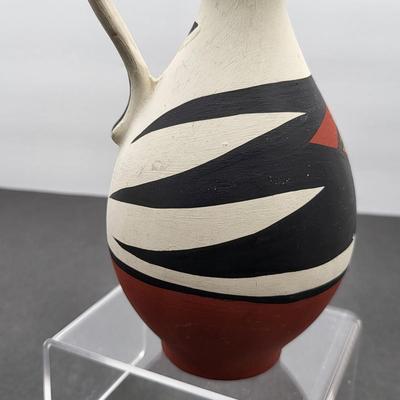 Native Pottery Grey Feather, Aadam and Southwest Carved Decor